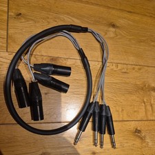 4 way Neutrik Balanced TRS Jack to XLR Male Loom - KLOTZ Cable - 0.5m