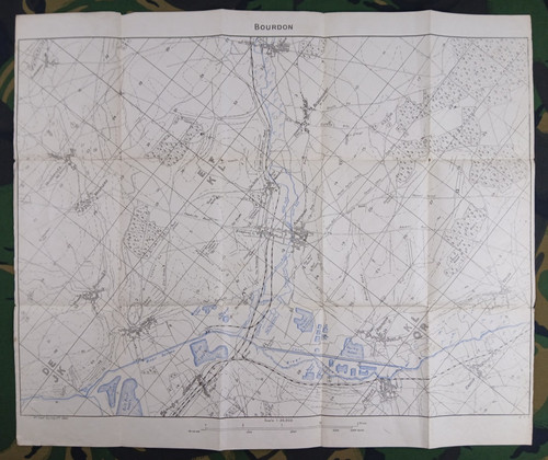 Rare ww1 somme map - ww1, entitled