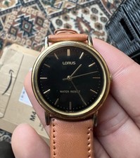 Lorus Watch Tan Strap New Battery Fitted