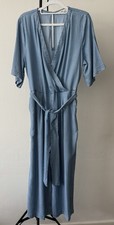 Women’s F &  F Denim Jumpsuit  100% Lyocel Blue Size UK 14