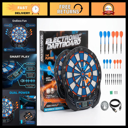 Electronic dart board set - electronic,