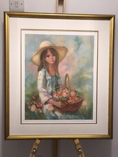 Barry Leighton-Jones ltd edition Lithograph “Flower Seller 2”