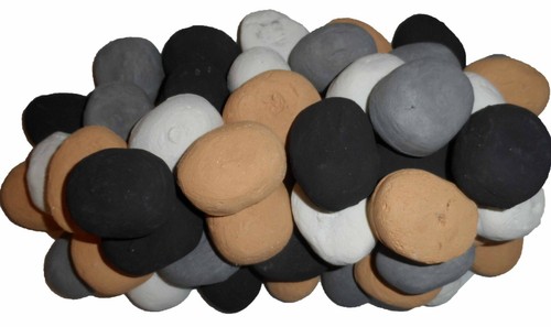 Gas electric fire - gas, pebbles