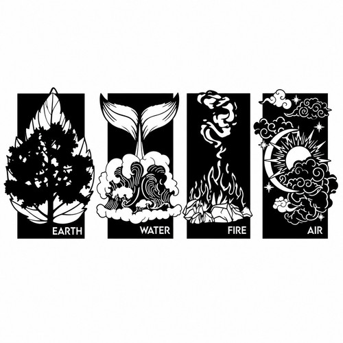 Four elements metal - four, art