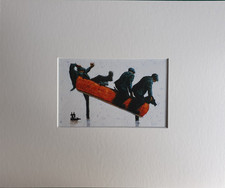 Alexander Millar "Cowboys" 12"x10" mounted Washington Green greeting card Gadgie