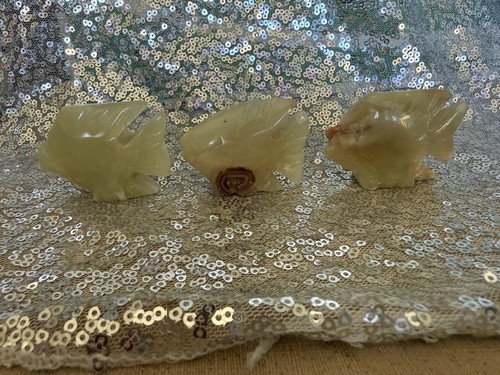 Lot hand carved stone - lot, 3