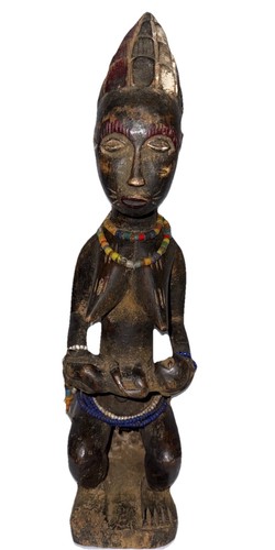 African art koulango statue - african,