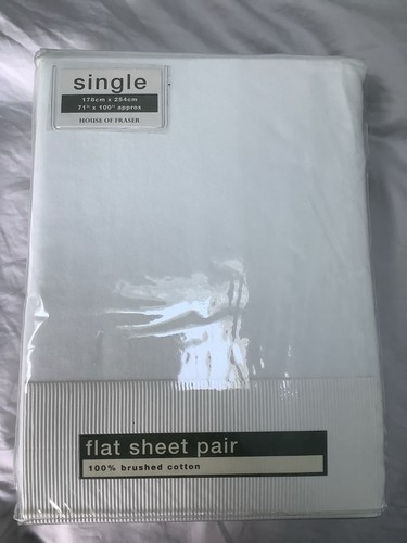 100 brushed cotton - cotton, white