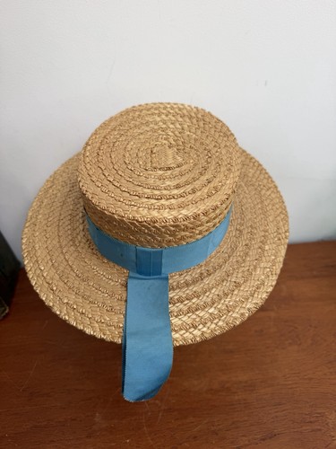 Vintage men straw boater - vintage, hat