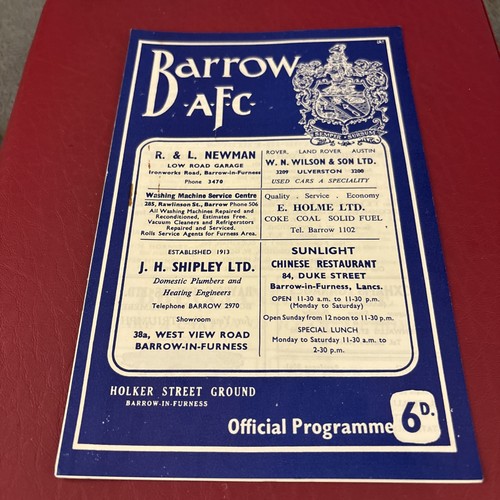 1965 barrow afc - barrow,