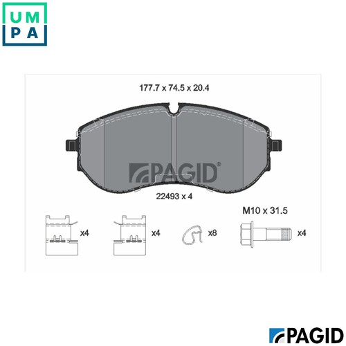 Brake pad set disc - pad,