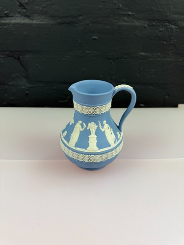 Wedgwood jasper ware blue jug - blue,