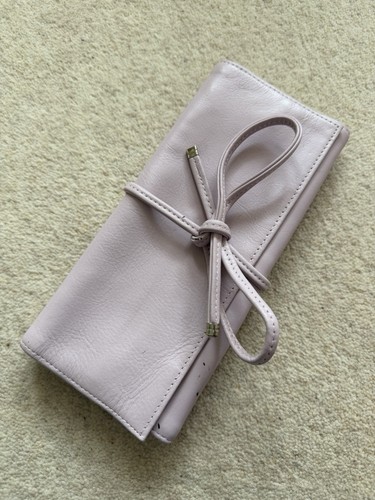 Genuine leather jewellery roll - leather,