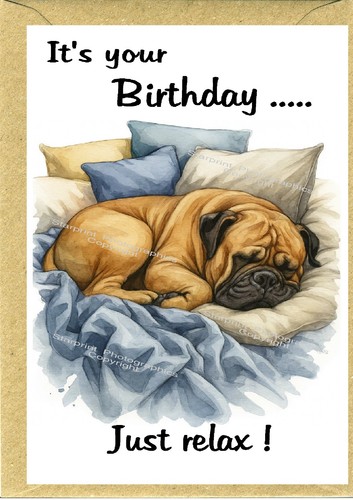 Bullmastiff dog - bullmastiff, (4"x