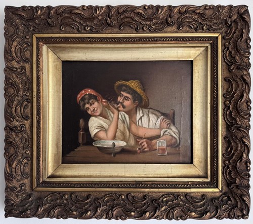 Antique 19thc italy oil - antique,