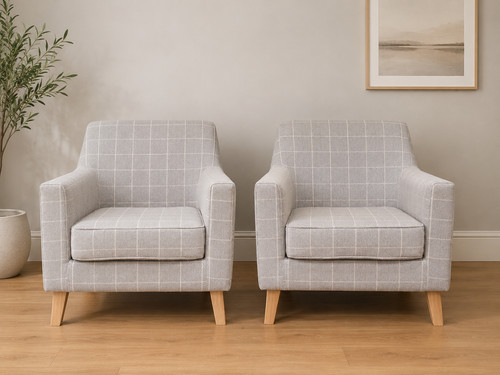 Pair tweedy check lawson - pair, of