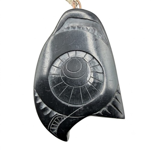 Vintage haida argillite - vintage, raven