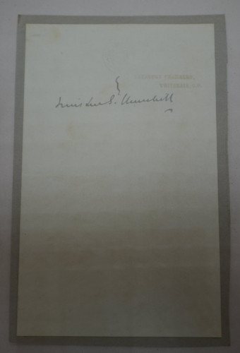 Winston churchill autograph - winston,