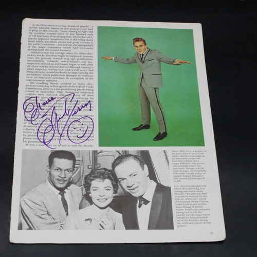 Chuck berry signed book page - signed,