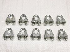 Wire Rope Grip Clamps 5MM X10 (Galvanised Cable Steel Metal Wire U Bolts Fixing)