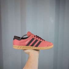 UK 8.5 - adidas Originals Hamburg Red Trainers Shoes Casuals Terraces JH8758