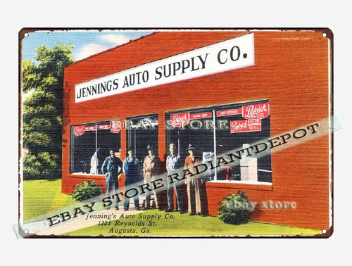 Tin sign 1930s 40s - tin, jennings