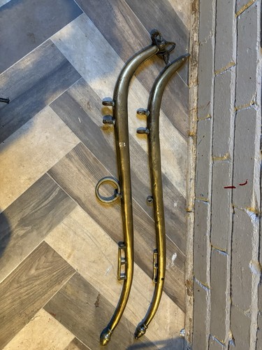 Pair solid brass metal horse - pair,