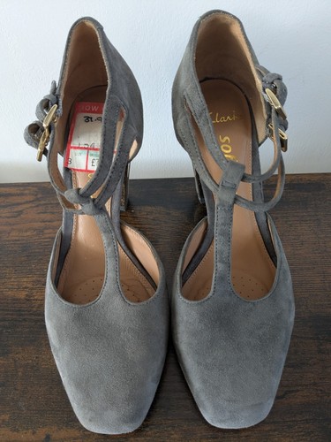 Clarks grey suede - clarks, bar
