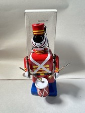 Tin Plate Lithography Drumming Soldier Clockwork Toy Mint Boxed