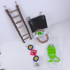 BIRD Ladder / Mirror with perch / Toy for budgie / canary