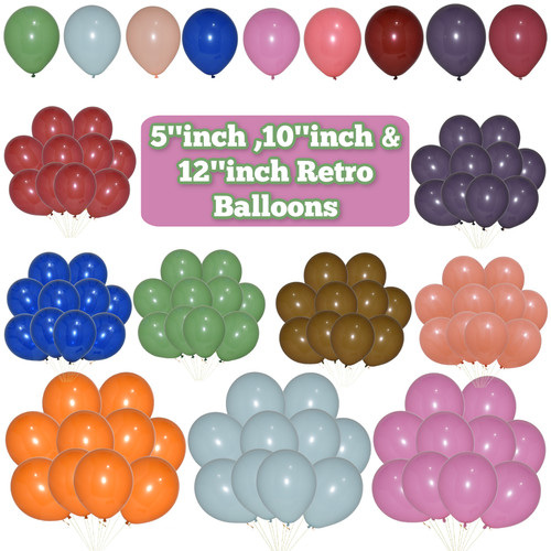 100x retro balloons helium - balloons,