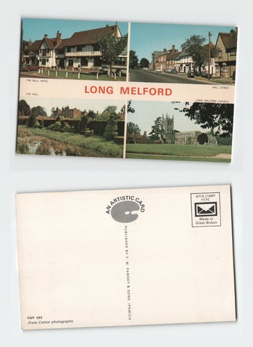 Vintage postcard long melford - vintage,