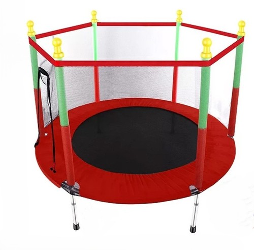 Child trampoline with safety - with,