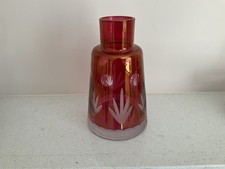 Laura Ashley Bohemium Style Cranberry Glass Vase