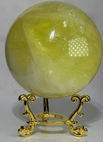 Lemon citrine crystal - crystal, ball