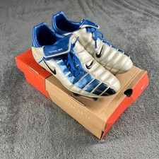 Nike Football Boots Size UK 6 Air Zoom Total 90 II Blue White SG Original Box