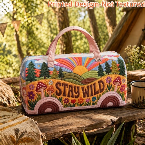 Printed camper van - camper, day