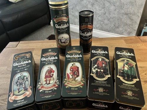 Glenfiddich vintage tins - glenfiddich,