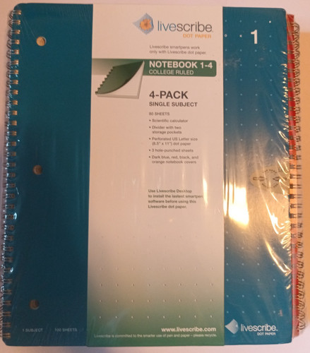 Livescribe large notebooks 4 - livescribe,