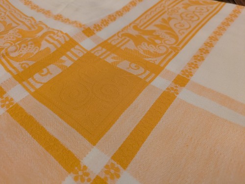Large vintage damask cotton - vintage,