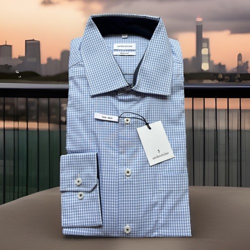 Seidensticker shirt blue - seidensticker,