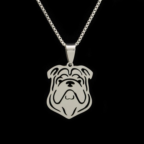 English bulldog necklace - english, 16"