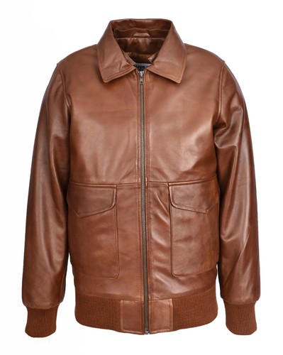 Mens real leather aviator - leather,