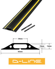 D-Line Floor Cable Protector 83mm x 14mm Black/Yellow Stripes Medium Duty Cover