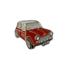 Red mini car - car, enamel
