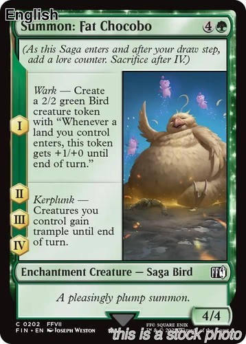 Summon fat chocobo fin - fat,