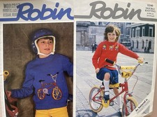 Robin Knitting Patterns Raleigh Burner X 2 BMX Mini Burner Tufty Club Jumper