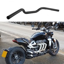 Black 1" 25mm Motorcycle Handlebar Tracker Drag Bars For Triumph Rocket 3 04-25