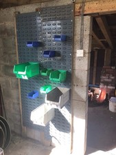 Louvred Panels and Plastic Storage bins