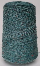 2ply Luxury Mohair / Merino Tweed Knitting Wool Cone Blue Tupilo - 340g (2711-F)